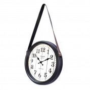 Platinet Strip Wall Clock With Pu Leather Belt (black) 1