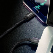 Baseus Durable Nylon USB-A to USB-C Cable PD 2.0 100W (CATKC-A01) - здрав кабел с въжена оплетка и бързо зареждане за устройства с USB-C порт (100 см) (черен) 14