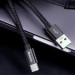 Baseus Durable Nylon USB-A to USB-C Cable PD 2.0 100W (CATKC-A01) - здрав кабел с въжена оплетка и бързо зареждане за устройства с USB-C порт (100 см) (черен) 16