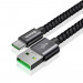 Baseus Durable Nylon USB-A to USB-C Cable PD 2.0 100W (CATKC-A01) - здрав кабел с въжена оплетка и бързо зареждане за устройства с USB-C порт (100 см) (черен) 2