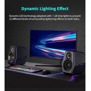 Edifier G5000 Gaming Speakers - уникална 2.0 безжична гейминг аудио система с подцветка (черен) 5
