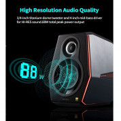 Edifier G5000 Gaming Speakers - уникална 2.0 безжична гейминг аудио система с подцветка (черен) 1