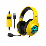 Edifier G2 II Over Ear Stereo Gaming Headset - USB геймърски слушалки с микрофон и управление на звука (жълт)