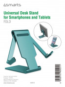 4smarts Universal Desk Stand FOLD for Smartphones and Tablets - сгъваема алуминиева поставка за смартфони и таблети до 13 инча (син) 8