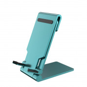 4smarts Universal Desk Stand FOLD for Smartphones and Tablets - сгъваема алуминиева поставка за смартфони и таблети до 13 инча (син) 4