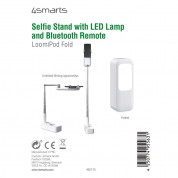 4smarts Selfie Stand Fold with LED Lamps and Bluetooth Remote - мултифункционален сгъваем статив с две LED светлини за смартфони (бял) 13