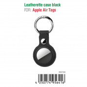 4smarts Leatherette AirTag Case - стилен ключодържател от изкуствена кожа за Apple AirTag (черен) 5