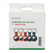 4smarts Leatherette AirTag Case Set 5 Pieces - комплект от 5 броя стилни ключодържатели от изкуствена кожа за Apple AirTag 8