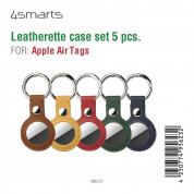 4smarts Leatherette AirTag Case Set 5 Pieces - комплект от 5 броя стилни ключодържатели от изкуствена кожа за Apple AirTag 7