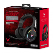 Varr Gaming RGB Headset - геймърски слушалки с микрофон, управление на звука и подсветка (черен) 4