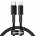 Baseus High Density Braided USB-C to Lightning Cable PD 20W (CATLGD-01) - USB-C към Lightning кабел за Apple устройства с Lightning порт (100 см) (черен) 1