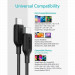Anker PowerLine III USB-C to USB-C 2.0 Cable - бърз и издръжлив кабел за зареждане на устройства с USB-C порт (90 см) (черен) 6