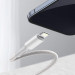 Baseus High Density Braided USB-C to Lightning Cable PD 20W (CATLGD-02) - USB-C към Lightning кабел за Apple устройства с Lightning порт (100 см) (бял) 8