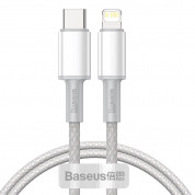 Baseus High Density Braided USB-C to Lightning Cable PD 20W (CATLGD-02) (100 cm) (white)