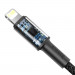Baseus High Density Braided USB-C to Lightning Cable PD 20W (CATLGD-A01) - USB-C към Lightning кабел за Apple устройства с Lightning порт (200 см) (черен) 4