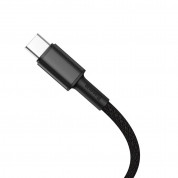 Baseus High Density Braided USB-C to USB-C Cable PD 2.0 100W (CATGD-01) - здрав кабел с въжена оплетка за бързо зареждане за устройства с USB-C порт (100 см) (черен) 2