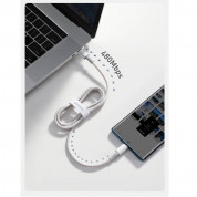 Baseus High Density Braided USB-C to USB-C Cable PD 2.0 100W (CATGD-02) - здрав кабел с въжена оплетка за бързо зареждане за устройства с USB-C порт (100 см) (бял) 10
