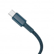 Baseus High Density Braided USB-C to USB-C Cable PD 2.0 100W (CATGD-A03) - здрав кабел с въжена оплетка за бързо зареждане за устройства с USB-C порт (200 см) (син) 2