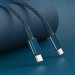 Baseus High Density Braided USB-C to USB-C Cable PD 2.0 100W (CATGD-A03) - здрав кабел с въжена оплетка за бързо зареждане за устройства с USB-C порт (200 см) (син) 8