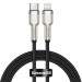 Baseus Cafule Metal Series USB-C to Lightning Cable PD 20W (CATLJK-A01) - USB-C към Lightning кабел за Apple устройства с Lightning порт (100 см) (черен) 1