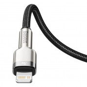 Baseus Cafule Metal Series USB-C to Lightning Cable PD 20W (CATLJK-A01) - USB-C към Lightning кабел за Apple устройства с Lightning порт (100 см) (черен) 3