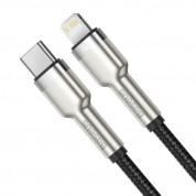 Baseus Cafule Metal Series USB-C to Lightning Cable PD 20W (CATLJK-A01) - USB-C към Lightning кабел за Apple устройства с Lightning порт (100 см) (черен) 1