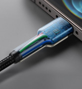 Baseus Cafule Metal Series USB-C to Lightning Cable PD 20W (CATLJK-A01) (100 cm) (black) 9