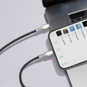 Baseus Cafule Metal Series USB-C to Lightning Cable PD 20W (CATLJK-A01) - USB-C към Lightning кабел за Apple устройства с Lightning порт (100 см) (черен) 6