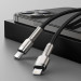 Baseus Cafule Metal Series USB-C to Lightning Cable PD 20W (CATLJK-A01) - USB-C към Lightning кабел за Apple устройства с Lightning порт (100 см) (черен) 9