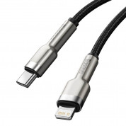 Baseus Cafule Metal Series USB-C to Lightning Cable PD 20W (CATLJK-A01) - USB-C към Lightning кабел за Apple устройства с Lightning порт (100 см) (черен) 4
