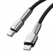 Baseus Cafule Metal Series USB-C to Lightning Cable PD 20W (CATLJK-A01) - USB-C към Lightning кабел за Apple устройства с Lightning порт (100 см) (черен) 5