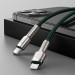 Baseus Cafule Metal Series USB-C to Lightning Cable PD 20W (CATLJK-B06) - USB-C към Lightning кабел за Apple устройства с Lightning порт (200 см) (зелен) 9