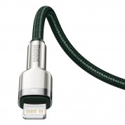 Baseus Cafule Metal Series USB-C to Lightning Cable PD 20W (CATLJK-B06) - USB-C към Lightning кабел за Apple устройства с Lightning порт (200 см) (зелен) 3