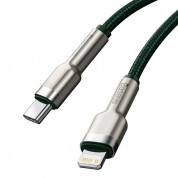 Baseus Cafule Metal Series USB-C to Lightning Cable PD 20W (CATLJK-B06) - USB-C към Lightning кабел за Apple устройства с Lightning порт (200 см) (зелен) 4