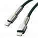 Baseus Cafule Metal Series USB-C to Lightning Cable PD 20W (CATLJK-B06) - USB-C към Lightning кабел за Apple устройства с Lightning порт (200 см) (зелен) 5