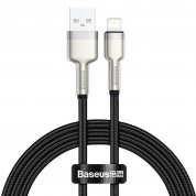 Baseus Cafule Metal Series USB Lightning Cable (CALJK-A01) for Apple devices with Lightning connector (100 cm) (black-gold)