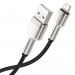 Baseus Cafule Metal Series USB Lightning Cable (CALJK-A01) - Lightning USB кабел за Apple устройства с Lightning порт (100 см) (черен-златист) 2