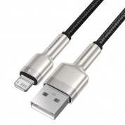 Baseus Cafule Metal Series USB Lightning Cable (CALJK-A01) - Lightning USB кабел за Apple устройства с Lightning порт (100 см) (черен-златист) 5
