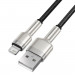 Baseus Cafule Metal Series USB Lightning Cable (CALJK-A01) - Lightning USB кабел за Apple устройства с Lightning порт (100 см) (черен-златист) 6