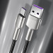 Baseus Cafule Metal Series USB-A to USB-C Cable 40W (CATJK-01) - здрав кабел с въжена оплетка за устройства с USB-C порт (25 см) (черен-златист)  10