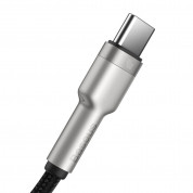 Baseus Cafule Metal Series USB-A to USB-C Cable 40W (CATJK-01) - здрав кабел с въжена оплетка за устройства с USB-C порт (25 см) (черен-златист)  3