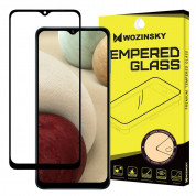 Wozinsky Full Glue 3D Tempered Glass - каленo стъкленo защитнo покритиe за дисплея на Samsung Galaxy A12, Galaxy M12 (черен)