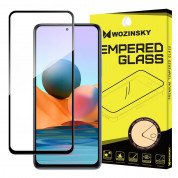 Wozinsky Full Glue 3D Tempered Glass - каленo стъкленo защитнo покритиe за дисплея на Xiaomi Redmi Note 10, Redmi Note 10S (черен)