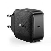 Ugreen GaN Fast Wall Charger 65W USB-C - захранване за ел. мрежа за лаптопи, смартфони и таблети с USB-C изход с технология за бързо зареждане (черен)