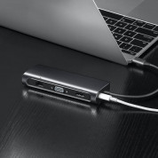 Ugreen 10-in-1 USB-C Hub - мултифункционален хъб за свързване на допълнителна периферия за устройства с USB-C (тъмносив) 8
