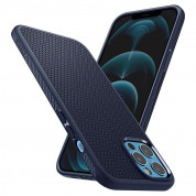 Spigen Liquid Air Case - силиконов (TPU) калъф с висока степен на защита за iPhone 12 Pro Max (син) 7