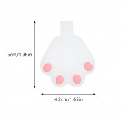 Cat Paw AirTag Silicone Keyring Case for Apple AirTag (white) 2