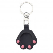 Cat Paw AirTag Silicone Keyring Case for Apple AirTag (black) 1