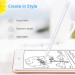 ESR Digital Stylus Pen Plus (microUSB port) - професионална писалка за iPad (модели 2018-2021) (бял) 8