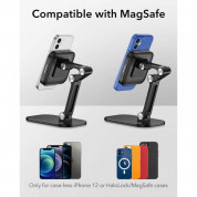 ESR Halolock MagSafe Adjustable Wireless Qi Charging Stand 15W - настолна регулируема поставка за безжично зареждане за iPhone с MagSafe (черен)	 2